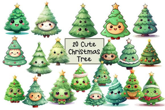 20 Cute Christmas Tree Clipart for Festive Illustrations
