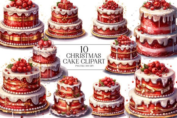 Christmas Cake Watercolor Clipart: A Review for Digital Sellers