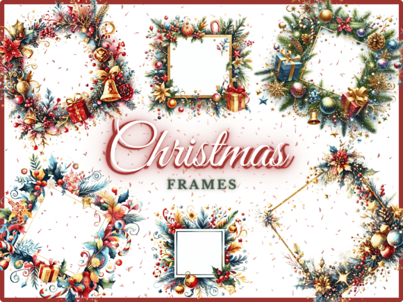 Christmas Frames Clipart - Christmas PNG for Illustrations