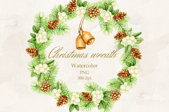 Christmas Garland. Seamless Border. PNG for Creative Illustrations