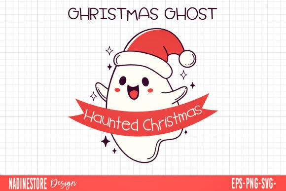 Christmas Ghost Illustrations for Modern Blogging