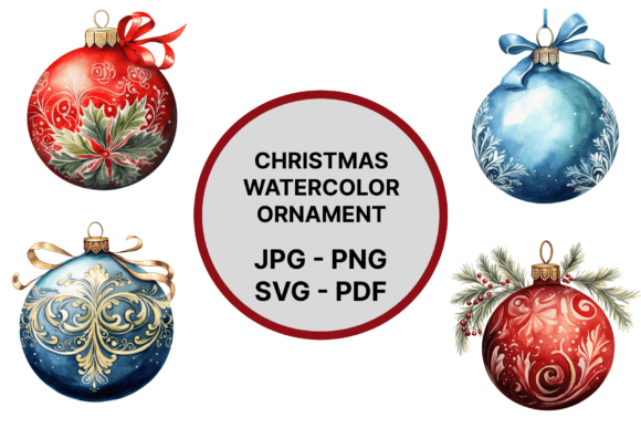 Christmas Watercolor Ornament: A Review for Illustrations Sellers