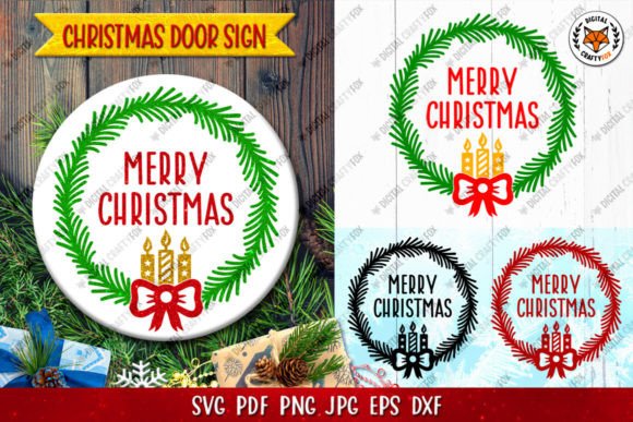 Christmas Wreath SVG, Christmas Ornament Illustrations for Editors