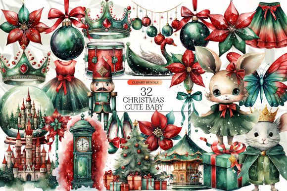 Cute Christmas Clipart Bundle for Seasonal Illustrations