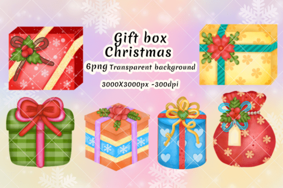 Gift Box Christmas Illustrations for Modern Publishing