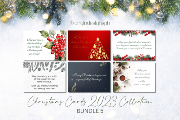 PLR Christmas Card 5: Festive Illustrations for Real Branding