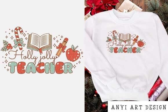 Retro Christmas Teacher Sublimation PNG: A Designer's Review