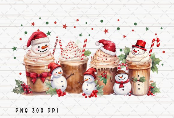 Snowman Coffee Vintage Christmas PNG: A Designer's Review of Seasonal Illustrations
